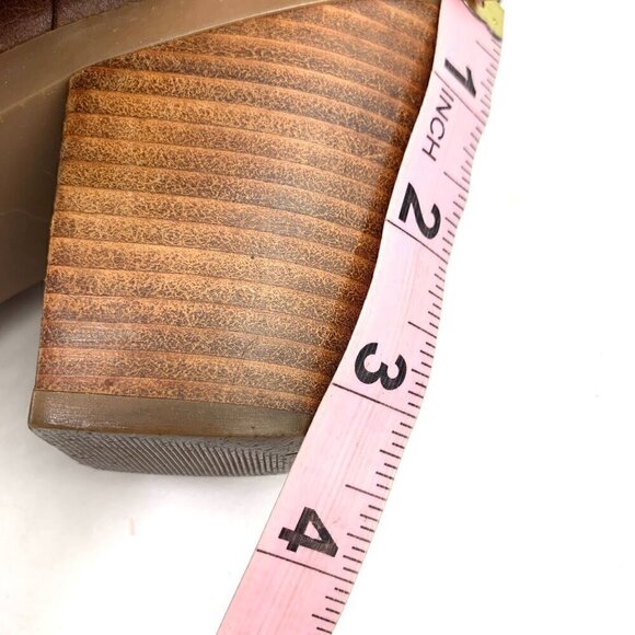 Bandolino Joined To Me Leather Ankle Booties Rear Zipper Western Heel Brown 8M - Picture 14 of 15